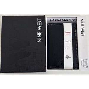 NINE WEST Tri-Fold Wallet Eco Friendly‎ With RFID Identity Protection Men's Gift